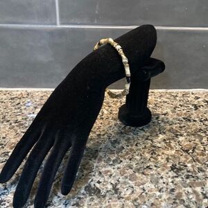 Black and cream intricate bracelet